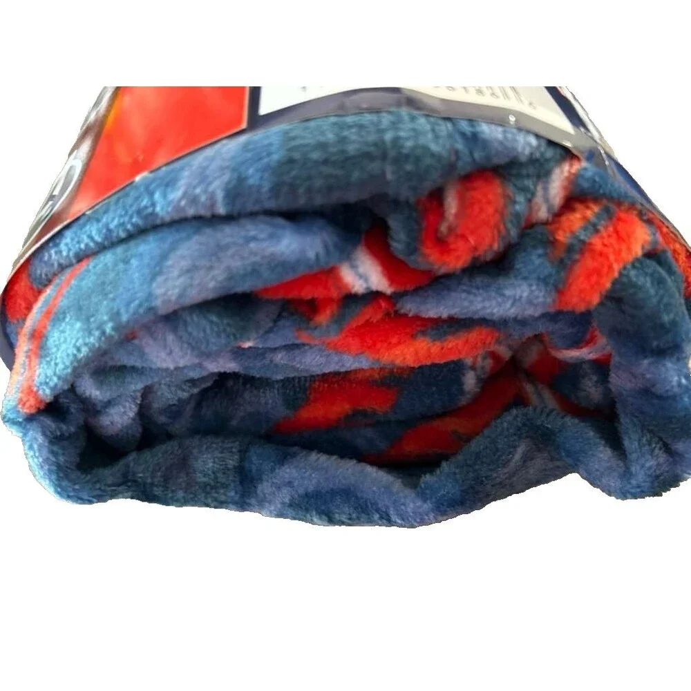 New Marvel Captain America Cloud Throw Blanket Blue Red 50x60